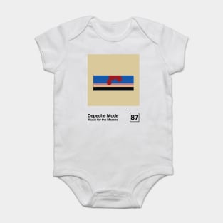 Music For The Masses / Minimalist Graphic Design Artwork Baby Bodysuit